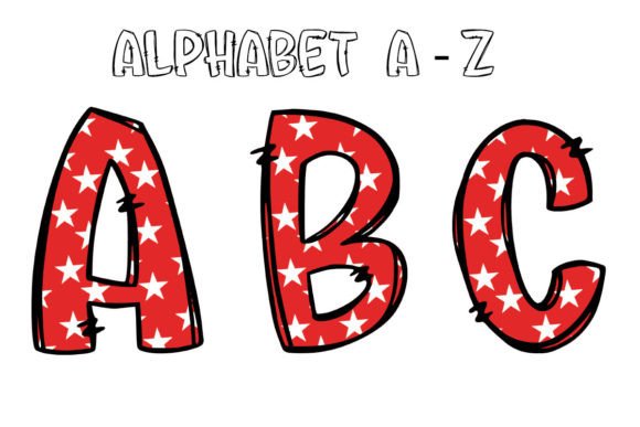 4th of July Alphabet PNG Afbeelding Afdrukbare Illustraties Door Digital Creative Art