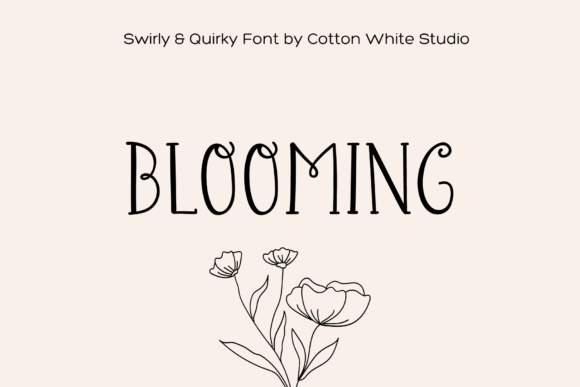 Blooming Script & Handwritten Font By Cotton White Studio