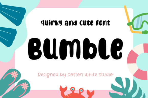 Bumble Display-Schriftarten Schriftart Von Cotton White Studio