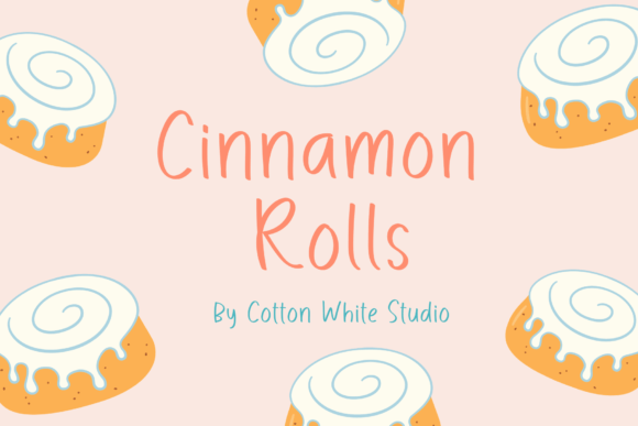 Cinnamon Rolls Skript-Schriftarten Schriftart Von Cotton White Studio