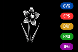Daffodil | SVG EPS DXF PNG JPG Graphic AI Illustrations By Creative Oasis