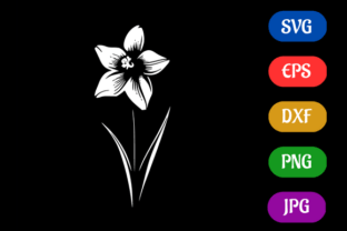 Daffodil | Silhouette Vector SVG EPS DXF Grafica Illustrazioni AI Di Creative Oasis