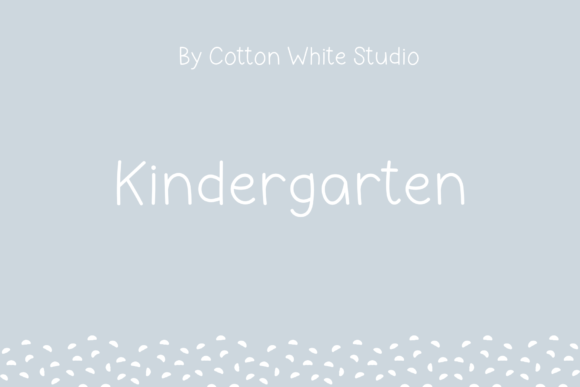 Kindergarten Script & Handwritten Font By Cotton White Studio