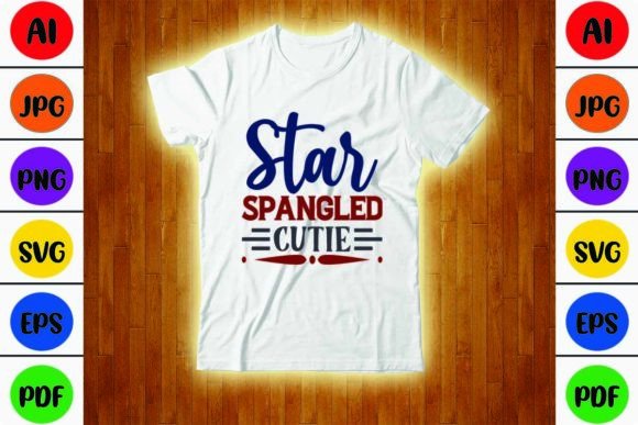 Star Spangled Cutie Graphic T-shirt Designs By tauhiddesignstore