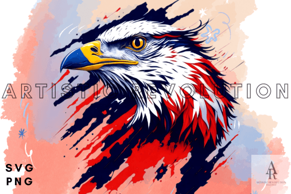 4th of July USA Eagle Flag Sublimation Graphic AI Graphics By Artistic Revolution