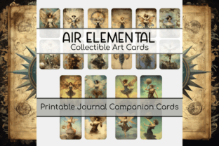 Air Elementals Fairy Art Cards Deck Afbeelding Grafische Objecten van Hoge Kwaliteit Door Red Gypsy Vintage Arts 1