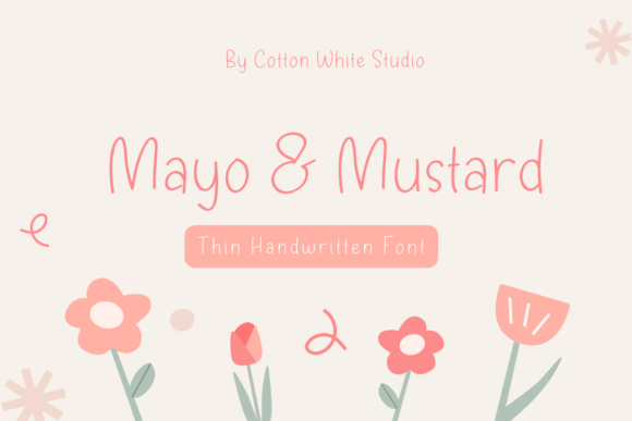 Mayo and Mustard Skript-Schriftarten Schriftart Von Cotton White Studio