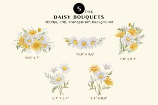 Watercolor Daisy Flower Set Gráfico Ilustraciones Imprimibles Por OK Art Hub 5