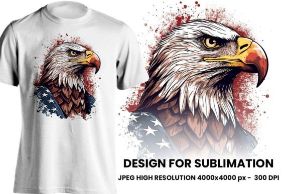 American Eagle for Sublimation Graphic AI Illustrations By pscreative