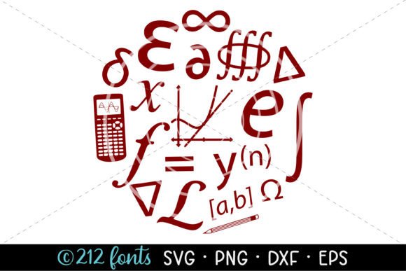 Calculus Math Teacher Circle PNG SVG DXF Graphic Illustrations By 212 Fonts