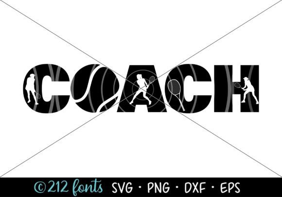 Girl's Tennis Coach Word Art PNG DXF EPS Graphic Illustrations By 212 Fonts