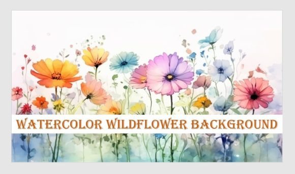 Watercolor Wildflower Background Graphic Backgrounds By Ansart