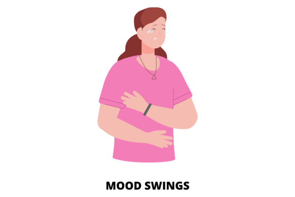 Mood Swings. Woman with Emotion Change. Illustration Illustrations Imprimables Par smartstartstocker
