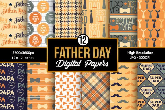 Father's Day Seamless Pattern Background Grafica Motivi di Carta Di Creative Store