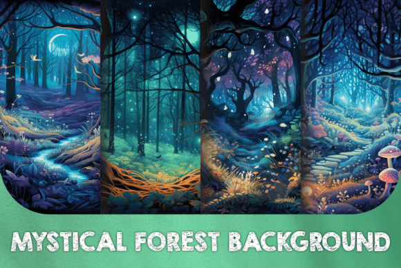 Mystical Forest Background 57 Graphic Backgrounds By overloadmemo
