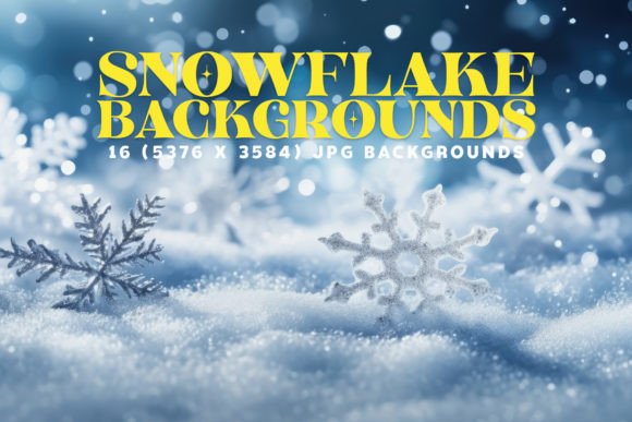 16 Beautiful Snowflake Backgrounds Graphic AI Illustrations By HipFonts