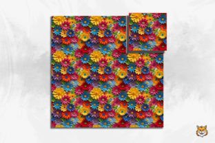 3D Flower Seamless Pattern Bundle Graphic Patterns By Meow.Backgrounds 4
