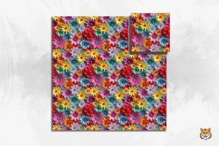 3D Flower Seamless Pattern Bundle Graphic Patterns By Meow.Backgrounds 6