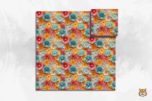 3D Flower Seamless Pattern Bundle Graphic Patterns By Meow.Backgrounds 8