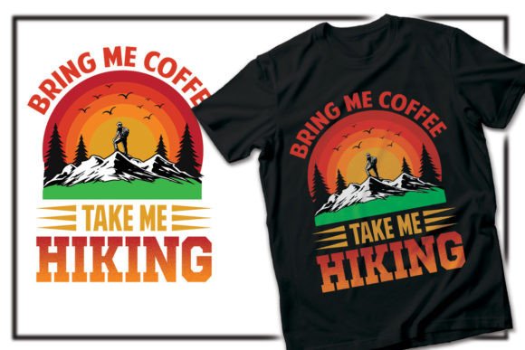 Adventure Hiking T-shirt Design Grafika Ilustracje do Druku Przez TSHIRTDESIGNEXPRESS