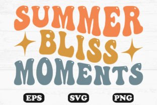 Summer Bliss Moments Retro Wavy T-shirt Graphic Print Templates By hosneara 4767