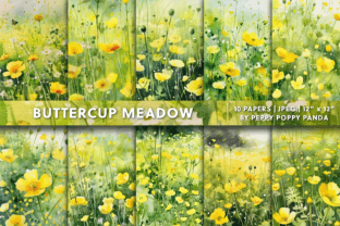 Buttercup Meadow Background Texture Graphic Backgrounds By Peppy Poppy Panda 1