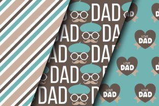 Father's Day Pattern, Dad Digital Papers Illustration Modèles de Papier Par Creative Store 2