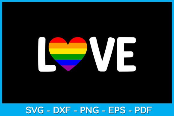 LGBT Love Pride Month Flag SVG T-Shirt Graphic T-shirt Designs By TrendyCreative