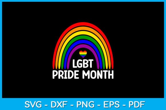 Rainbow LGBT Pride Month SVG T-Shirt Gráfico Diseños de Camisetas Por TrendyCreative