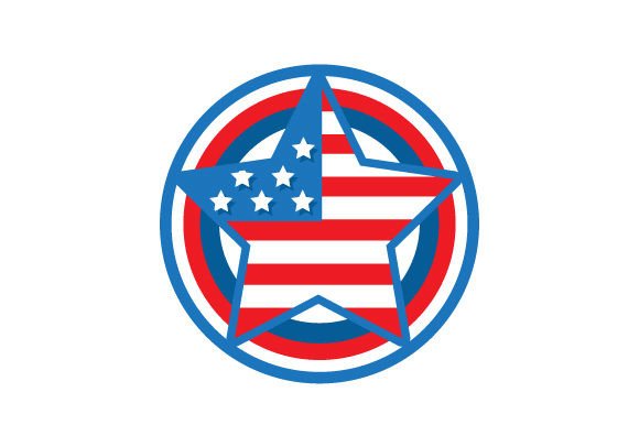 American Flag Star U.S.A. Craft Cut File By Creative Fabrica Crafts