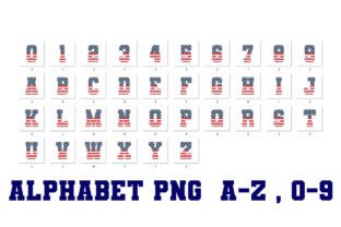Patriotic American Flag Alphabet Letters Graphic Crafts By superdong_nu 2