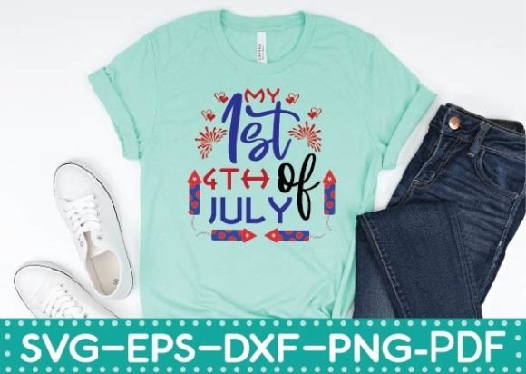 My 1st 4th of July Svg Graphic T-shirt Designs By digital svg design stor