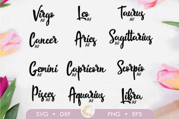 All Astrology Sign Bundle SVG Gráfico Manualidades Por oliades