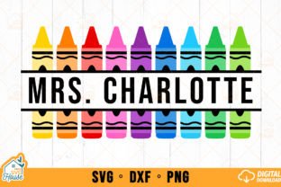 Crayon Split Monogram SVG School Teacher Graphic Crafts By VeczSvgHouse 1