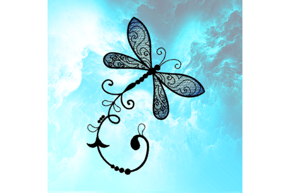 Dragonfly Insectos y Bichos Diseño de Bordado Por Blue Bunny Hollow
