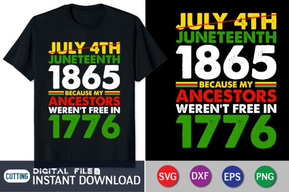 July 4th Juneteenth 1865 Freedom Day Graphic Crafts By FunnySVGCrafts