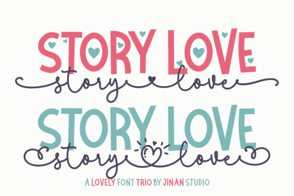 Story Love Script & Handwritten Font By jinanstd