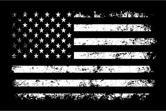 Distressed USA Flag. Vintage USA Flag Graphic T-shirt Designs By teestore