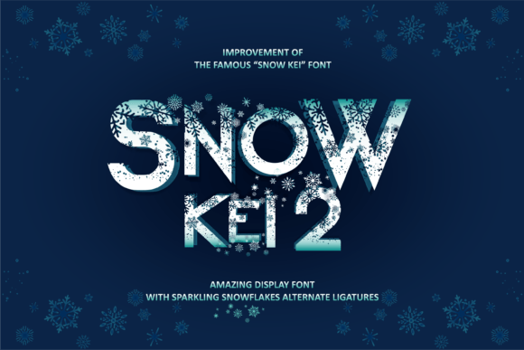 Snow Kei 2 Display-Schriftarten Schriftart Von arukidz.fl