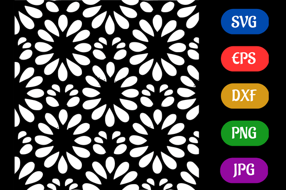 Flower Pattern | Silhouette SVG EPS DXF Graphic AI Patterns By Creative Oasis