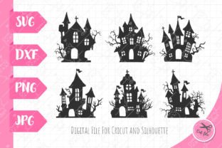 Ghost House SVG | Halloween Element Png Illustration Illustrations Imprimables Par FoxGrafy