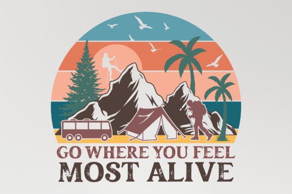 Go Where You Camping SVG Sublimation Graphic T-shirt Designs By emrangfxr
