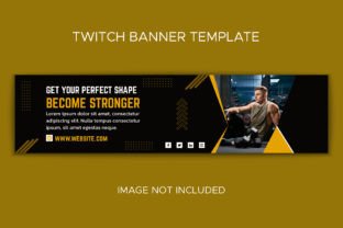 Gym Twitch Banner Template Graphic Social Media Templates By Ju Design
