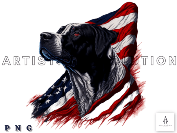 Independence Day Dog American Flag Graphic AI Transparent PNGs By Artistic Revolution