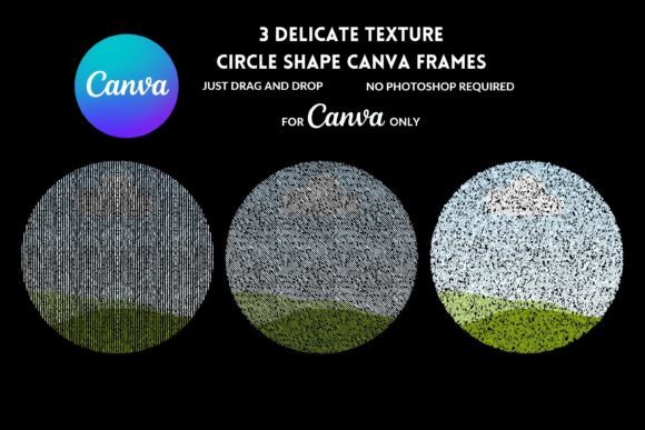 3 Circle Shape Canva Frames Gráfico Plantillas Gráficas Por ElementDesignAndArt