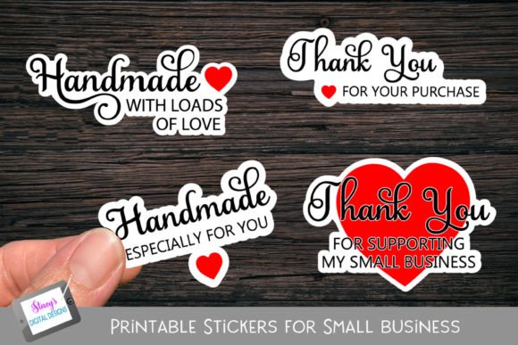 Printable Small Business Stickers -Vol 1 Graphic Crafts By stacysdigitaldesigns