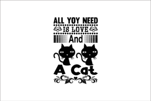 All You Need is Love a Cat Grafika Projekty Koszulek Przez T-Shirt Gallery 3