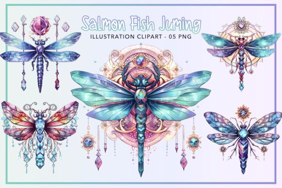 Magic Dragonfly Sublimation Bundle Gráfico Ilustraciones Imprimibles Por DS.Art