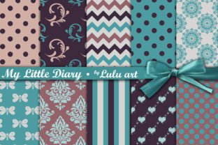 My Little Diary [10 Papers] Graphic Patterns By luludesignart 1