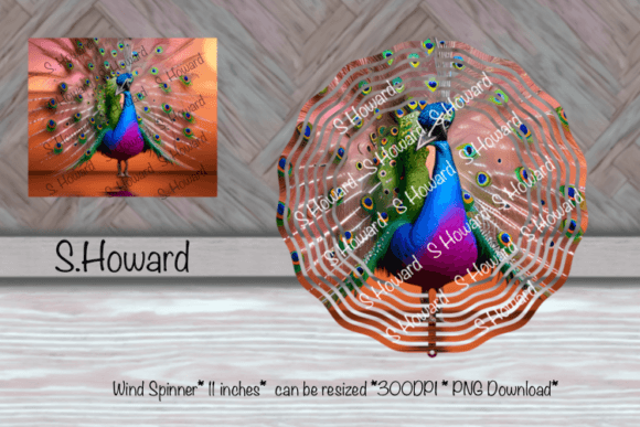 Peacock Wind Spinner PNG File Illustration Graphiques AI Par Ruthlesskrooz